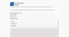 Desktop Screenshot of metallbau-falbe.de