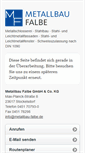 Mobile Screenshot of metallbau-falbe.de