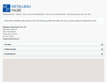 Tablet Screenshot of metallbau-falbe.de